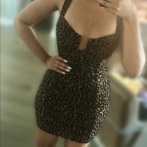 Leopard print mini dress worn once!